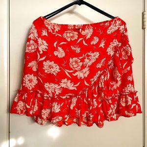 Mini skirt with matching midriff tank .